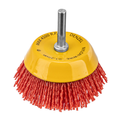 Щетка для дрели, 75 мм, Чашка, со шпилькой, нейлоновая щетина Denzel по ценам производителя в Краснодаре с доставкой по всей России