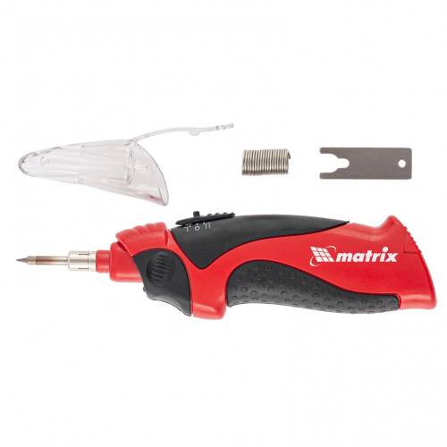 Паяльник беспроводной 4.5 В, 8 Вт, 350°С, припой 10 г, подставка, работа от элементов питания 3хАА Matrix по ценам производителя в Краснодаре с доставкой по всей России