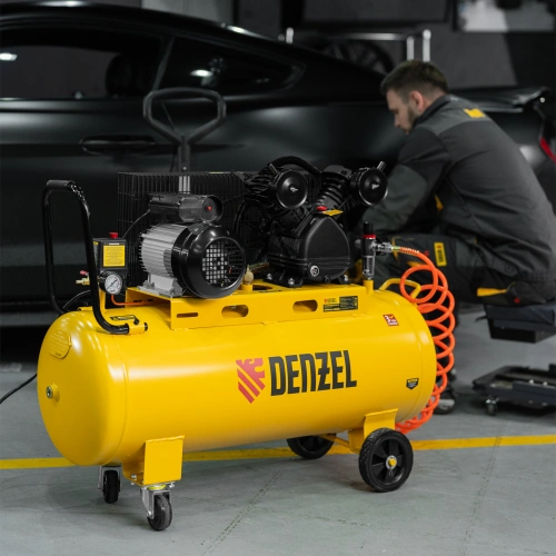 Компрессор воздушный BCV2300/100, ременный привод, 2.3 кВт, 100 литров, 440 л/мин Denzel по ценам производителя в Краснодаре с доставкой по всей России