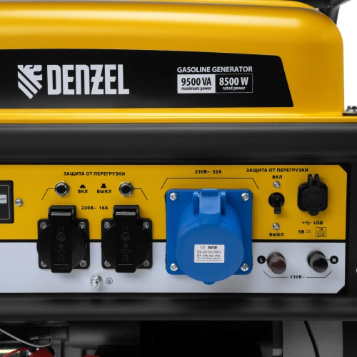 Генератор бензиновый PS-95EA-PRO, 9,5 кВт, 230 В, 40 л, разъём ATS, эл.старт Denzel по ценам производителя в Краснодаре с доставкой по всей России