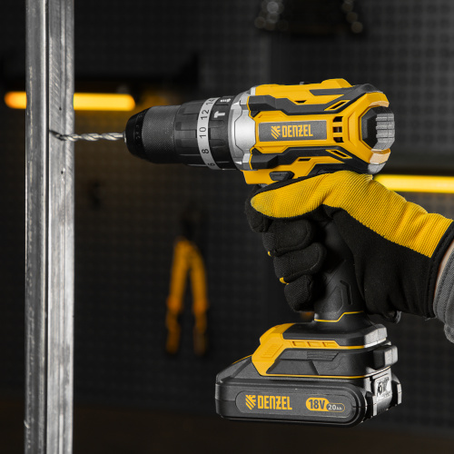 Дрель-шуруповерт аккумуляторная ударная бесщет CIDB-18-02, Li-Ion, 18 В Denzel по ценам производителя в Краснодаре с доставкой по всей России
