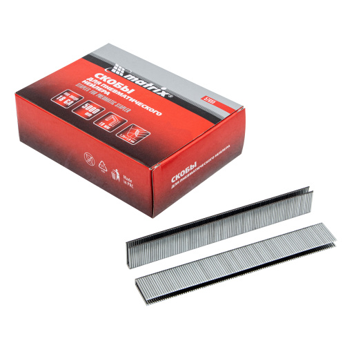 Скобы для пневматического степлера 18GA, 1.25 х 1 мм длина 19 мм, ширина 5,7 мм, 5000 шт Matrix по ценам производителя в Краснодаре с доставкой по всей России