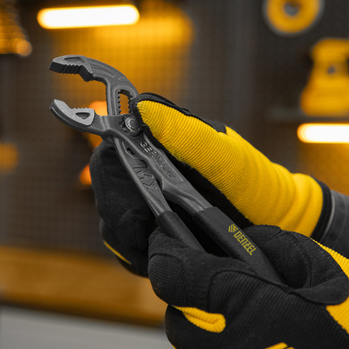 Клещи переставные, кнопочный механизм, обливные рукоятки, 180 мм Denzel по ценам производителя в Краснодаре с доставкой по всей России