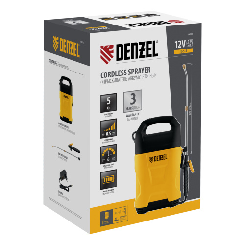 Опрыскиватель аккумуляторный D-5LI, 5 л, Li-Ion акк., 12 В, 2 Ач Denzel по ценам производителя в Краснодаре с доставкой по всей России