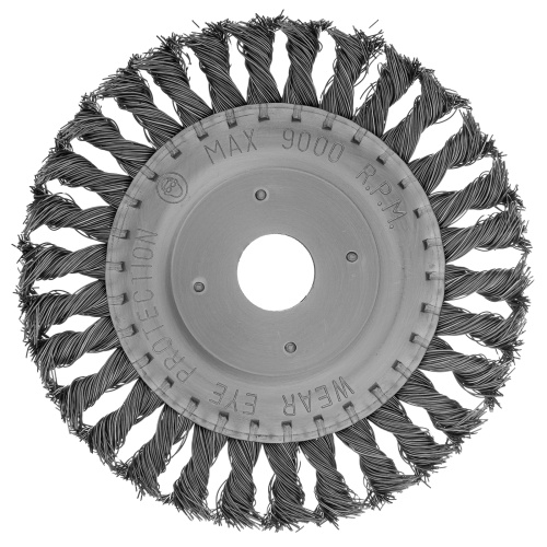 Щетка для УШМ 150 мм, посадка 22.2 мм, плоская, крученая проволока 0.5 мм Matrix по ценам производителя в Краснодаре с доставкой по всей России