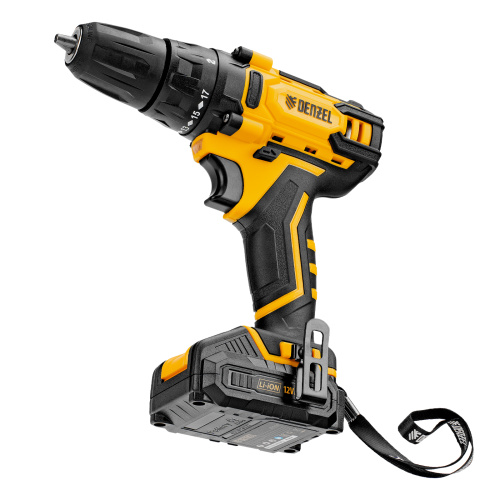 Дрель-шуруповерт аккумуляторная CDL-12-02BM, Li-Ion, 12 В, 2 акк. Denzel по ценам производителя в Краснодаре с доставкой по всей России