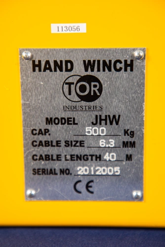 Лебедка ручная барабанная с тросом  500кг   40м с храповым механизмом TOR JHW по ценам производителя в Краснодаре с доставкой по всей России