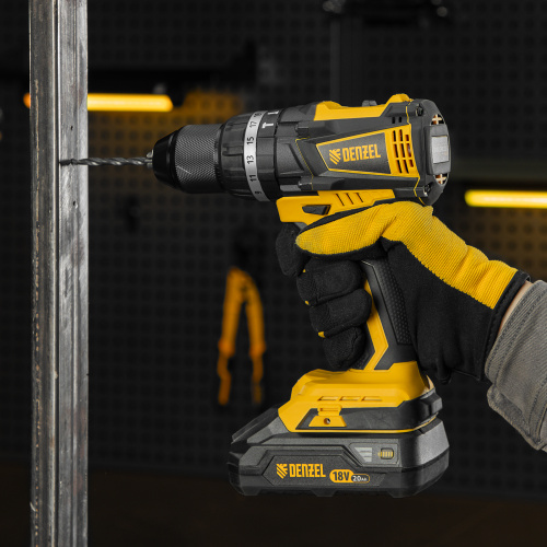 Дрель-шуруповерт аккумуляторная ударная бесщет CIDB-IB-18-02, Li-Ion, 18 В, 2 акк. Denzel по ценам производителя в Краснодаре с доставкой по всей России