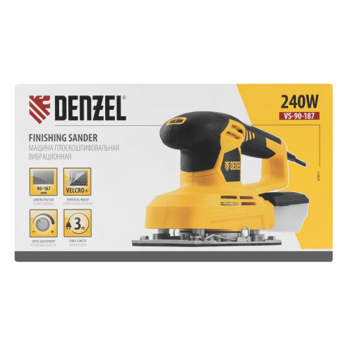 Машина плоскошлифовальная вибрационная VS-90-187, 240 Вт, 6000-11000 об/мин Denzel по ценам производителя в Краснодаре с доставкой по всей России
