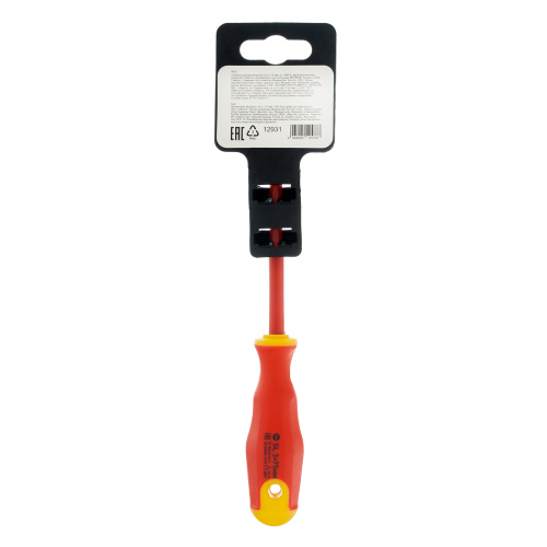 Отвертка диэлектрическая SL3 х 75 мм, CrV, до 1000 В, двухкомпонентная рукоятка Сибртех по ценам производителя в Краснодаре с доставкой по всей России