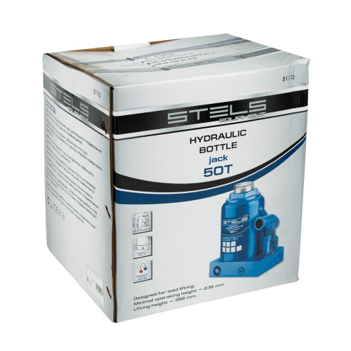 Домкрат гидравлический бутылочный, 50 т, H подъема 236-356 мм Stels по ценам производителя в Краснодаре с доставкой по всей России