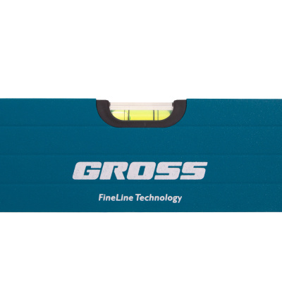 Уровень алюминиевый, 1000 мм, усиленный с ударопрочными заглушками, рукоятки, 3 глазка Gross по ценам производителя в Краснодаре с доставкой по всей России