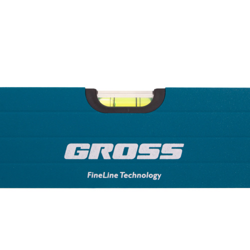 Уровень алюминиевый, 1000 мм, усиленный с ударопрочными заглушками, рукоятки, 3 глазка Gross по ценам производителя в Краснодаре с доставкой по всей России