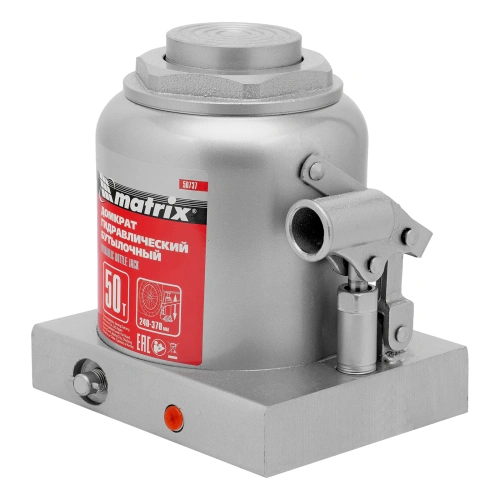 Домкрат гидравлический бутылочный, 50 т, высота подъема 240-370 мм Matrix по ценам производителя в Краснодаре с доставкой по всей России