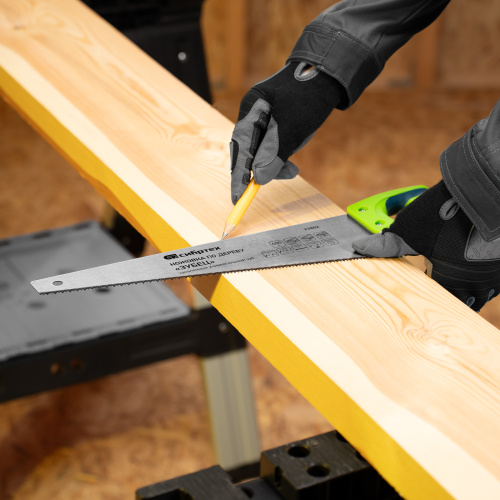 Ножовка по дереву "Зубец", 400 мм, 7-8 TPI, каленый зуб 2D, двухкомпонентная рукоятка Сибртех по ценам производителя в Краснодаре с доставкой по всей России