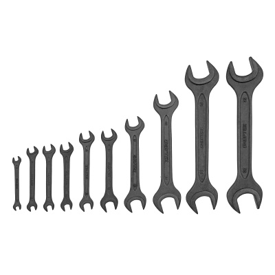 Набор ключей рожковых, 6 - 32 мм, 10 шт., CrV, фосфатированные Сибртех по ценам производителя в Краснодаре с доставкой по всей России