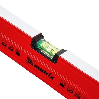 Уровень алюминиевый магнитный, 2000 мм, фрезерованный, 3 глазка (1 зеркальный) усиленный Matrix по ценам производителя в Краснодаре с доставкой по всей России