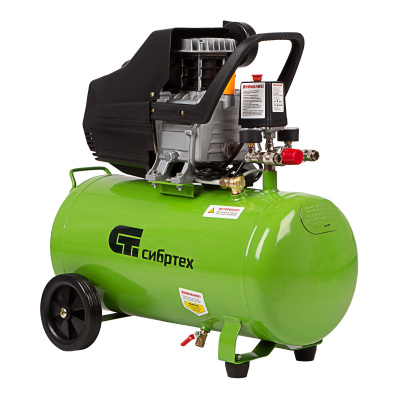 Компрессор воздушный КК-1500/50, 1.5 кВт, 198 л/мин, 50 л, прямой привод, масляный Сибртех по ценам производителя в Краснодаре с доставкой по всей России