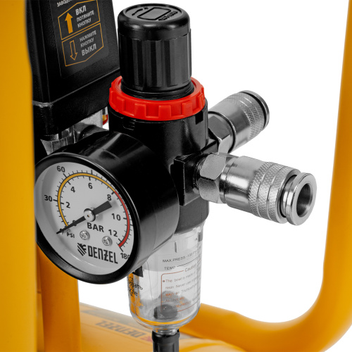 Компрессор безмасляный, малошумный DLS 2200/50, 2200 Вт, 2x1100, 50 л, 380 л/мин Denzel по ценам производителя в Краснодаре с доставкой по всей России