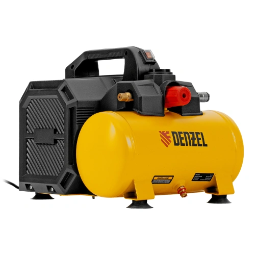 Компрессор  DLS750/6 безмасляный малошумный 750 Вт, 140 л/мин,ресивер 6 л Denzel по ценам производителя в Краснодаре с доставкой по всей России