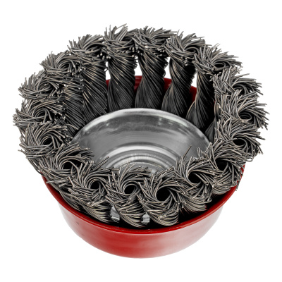 Щетка для УШМ, 75 мм, М14, "чашка", крученая проволока 0.5 мм Matrix купить в Москве с доставкой по всей России | ProtosMarket.ru