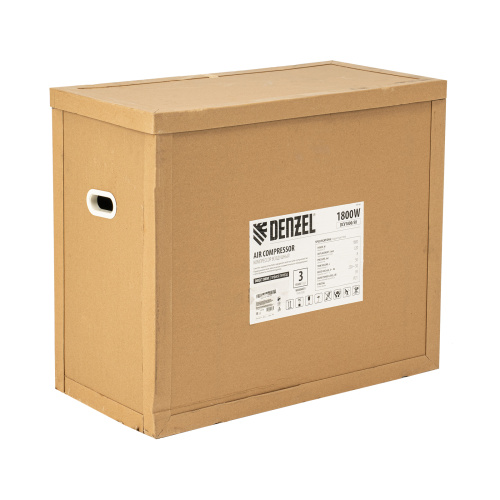 Компрессор воздушный прям. привод DCV1800/50, 1,8 кВт, 50 литров, 320 л/мин Denzel по ценам производителя в Краснодаре с доставкой по всей России