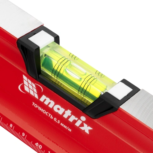 Уровень алюминиевый, магнит, фрезерованный, 3 глазка (1 зеркальный) двухкомпонентные рукоятки, 800 мм Matrix по ценам производителя в Краснодаре с доставкой по всей России