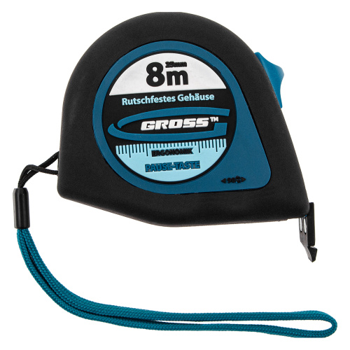 Рулетка "Ergonomisch",8 м x 25 мм,магнитный обрезиненный зацеп Gross по ценам производителя в Краснодаре с доставкой по всей России