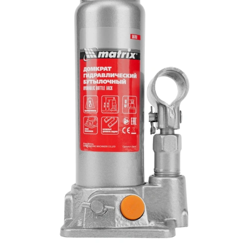 Домкрат гидравлический бутылочный, 2 т, h подъема 181-345 мм Matrix купить в Москве с доставкой по всей России | ProtosMarket.ru