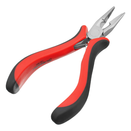 Длинногубцы прямые Mini, 130 мм, никелированные, авторазжим, двухкомпонентные рукоятки Matrix по ценам производителя в Краснодаре с доставкой по всей России