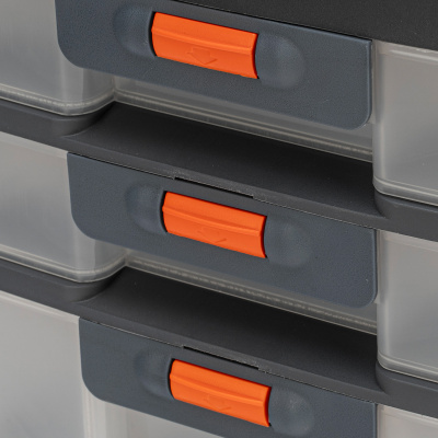 Органайзер для хранения с выдвижными лотками 310х150х260мм, 4 секции, пластик Stels по ценам производителя в Краснодаре с доставкой по всей России