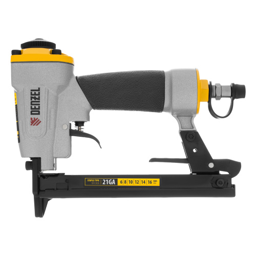 Степлер пневматический PS8016 для прямоугольных скоб 21GA от 6 до 16 мм Denzel по ценам производителя в Краснодаре с доставкой по всей России