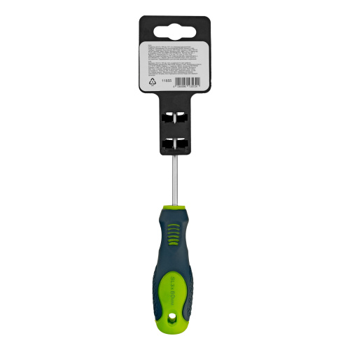 Отвертка, SL3 х 80 мм, CrV, двухкомпонентная рукоятка Сибртех по ценам производителя в Краснодаре с доставкой по всей России