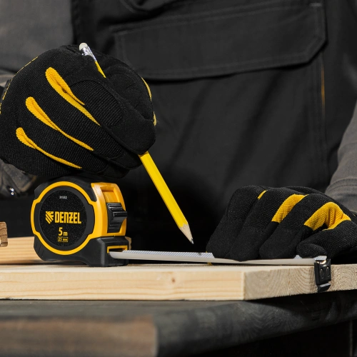 Рулетка 5м х 25мм, двухкомп. корпус, магнитный обрезиненный зацеп Denzel по ценам производителя в Краснодаре с доставкой по всей России