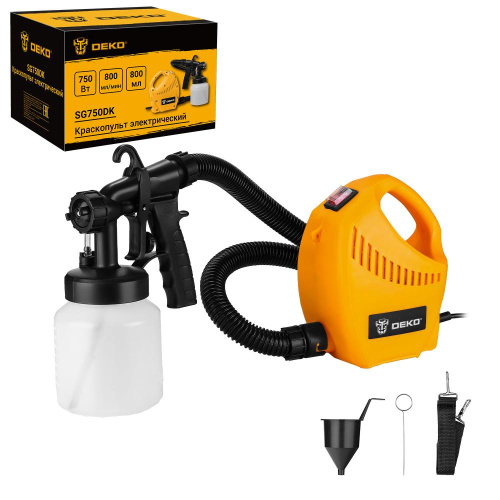 Краскопульт электрический DEKO SG750DK, 800 мл, 750Вт по ценам производителя в Краснодаре с доставкой по всей России