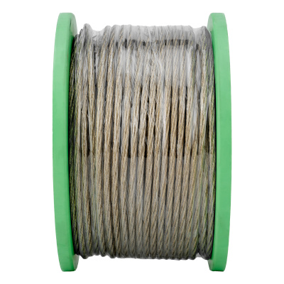 Трос металлополимерный прозрачный ПР-5.0, толщина 4.0 мм, катушка 100 метров Сибртех по ценам производителя в Краснодаре с доставкой по всей России