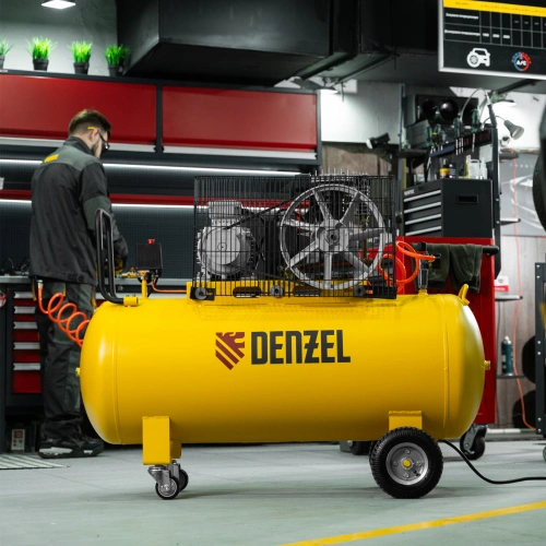 Компрессор воздушный BCI3000-T/200, ременный привод , 3.0 кВт, 200 литров, 530 л/мин Denzel по ценам производителя в Краснодаре с доставкой по всей России