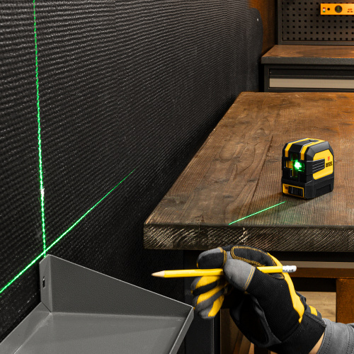 Лазерный уровень LX 03 Green, 30 м, 520 нм, резьба 1/4" Denzel по ценам производителя в Краснодаре с доставкой по всей России