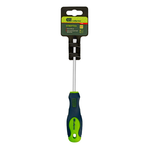 Отвертка, SL5 х 100 мм, CrV, двухкомпонентная рукоятка Сибртех по ценам производителя в Краснодаре с доставкой по всей России