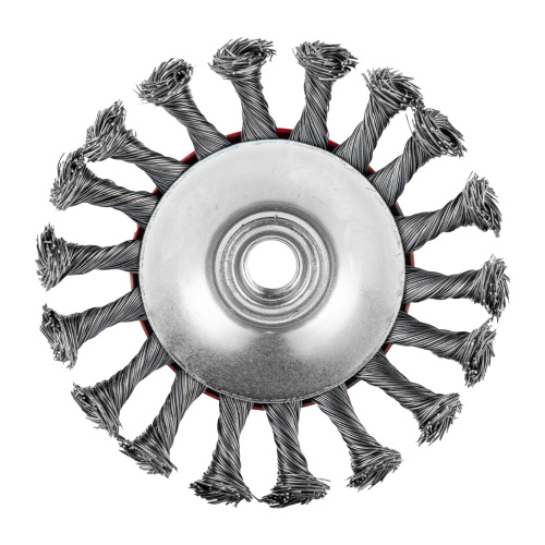 Щетка для УШМ, 115 мм, М14, "тарелка", крученая проволока 0.5 мм Matrix по ценам производителя в Краснодаре с доставкой по всей России