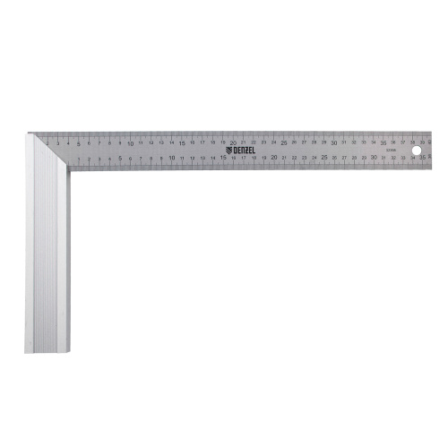 Угольник стальной 400 мм, нержавеющая сталь, градуировка, алюминиевое основание Denzel по ценам производителя в Краснодаре с доставкой по всей России