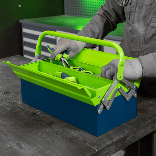 Ящик для инструмента, 430 х 200 х 160 мм, три секции, металлический Сибртех по ценам производителя в Краснодаре с доставкой по всей России