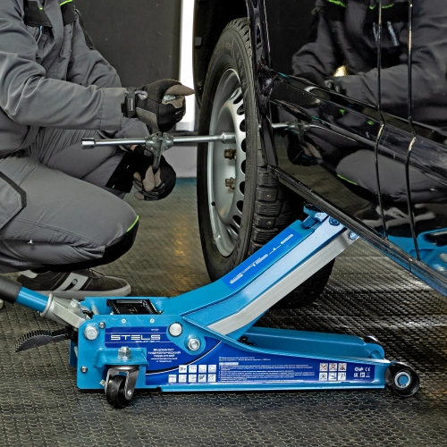 Домкрат гидравлический подкатной 3 т, быстрый подъем, Low profile quick lift, 75-505 мм, профессиональный STELS по ценам производителя в Краснодаре с доставкой по всей России