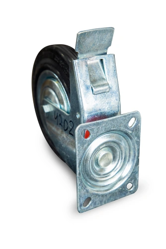 Колесо поворотное резина SCb 80 200 мм с тормозом (N) по ценам производителя в Краснодаре с доставкой по всей России