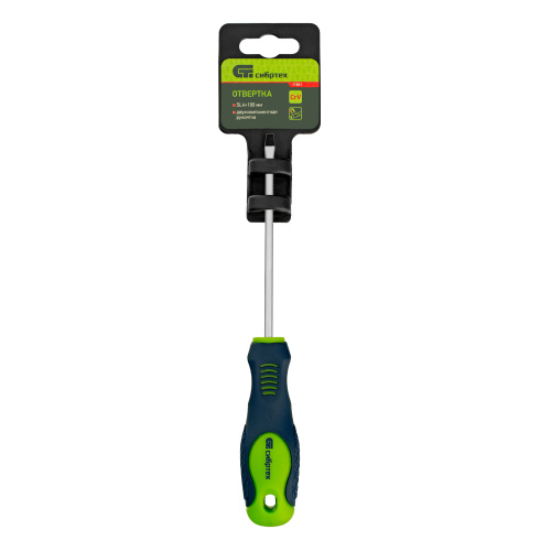 Отвертка, SL4 х 100 мм, CrV, двухкомпонентная рукоятка Сибртех по ценам производителя в Краснодаре с доставкой по всей России
