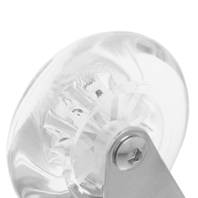 Колесо ПУ прозрачное поворотное d-75 мм, крепление платформенное Сибртех по ценам производителя в Краснодаре с доставкой по всей России