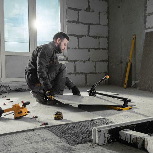 Плиткорез рельсовый 600х16мм, каретка на подш., стальная станина, усил. рукоятка-пенал Denzel по ценам производителя в Краснодаре с доставкой по всей России