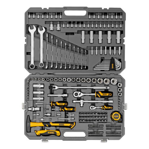 Набор инструментов, 1/2", 1/4", CrV, S2, пластиковый кейс, 194 предмета Denzel по ценам производителя в Краснодаре с доставкой по всей России