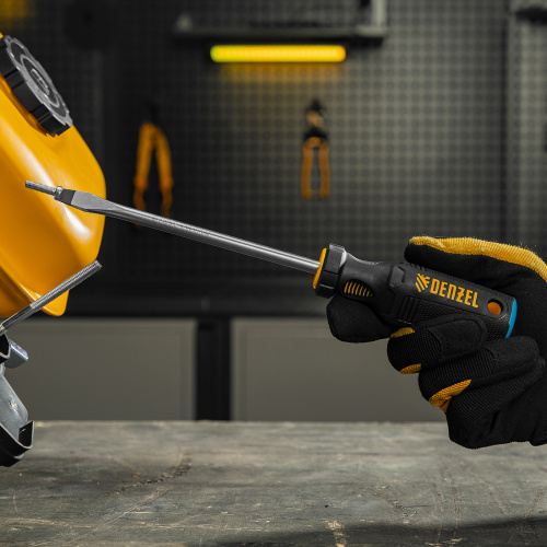 Отвертка SL8x150 мм, CrV, трехкомпонентная рукоятка Denzel по ценам производителя в Краснодаре с доставкой по всей России