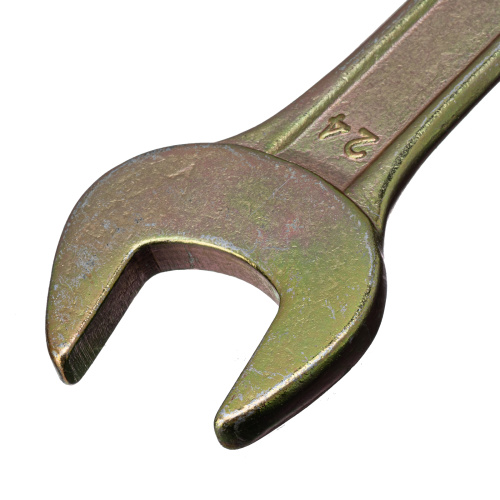 Ключ рожковый, 24 х 27 мм, желтый цинк Сибртех по ценам производителя в Краснодаре с доставкой по всей России